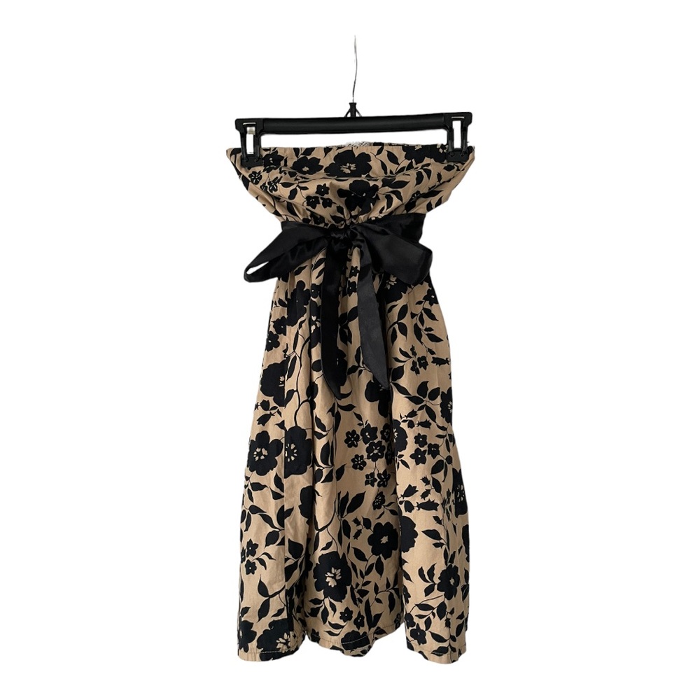 STONE FLOWER strapless 100% cotton dress